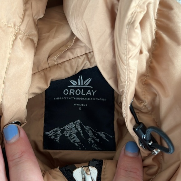 Orolay Fleece Teddy Puffer Hooded Zip Up Jacket Tan Small - Picture 4 of 6